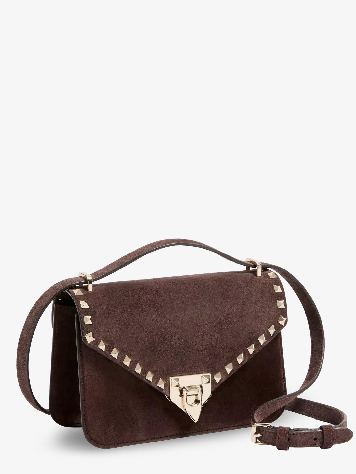 Borsa a tracolla Rockstud in suede