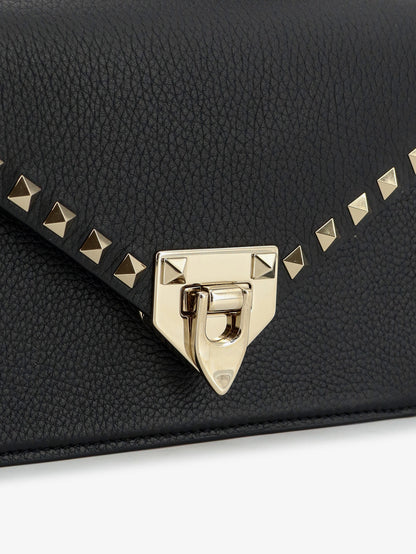Rockstud leather crossbody bag with stud detail thumbnail
