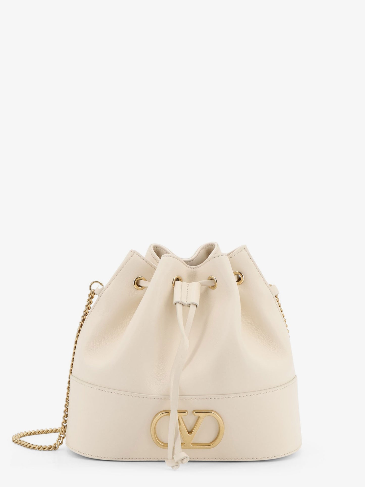 VLogo Signature Leather Bucket Bag