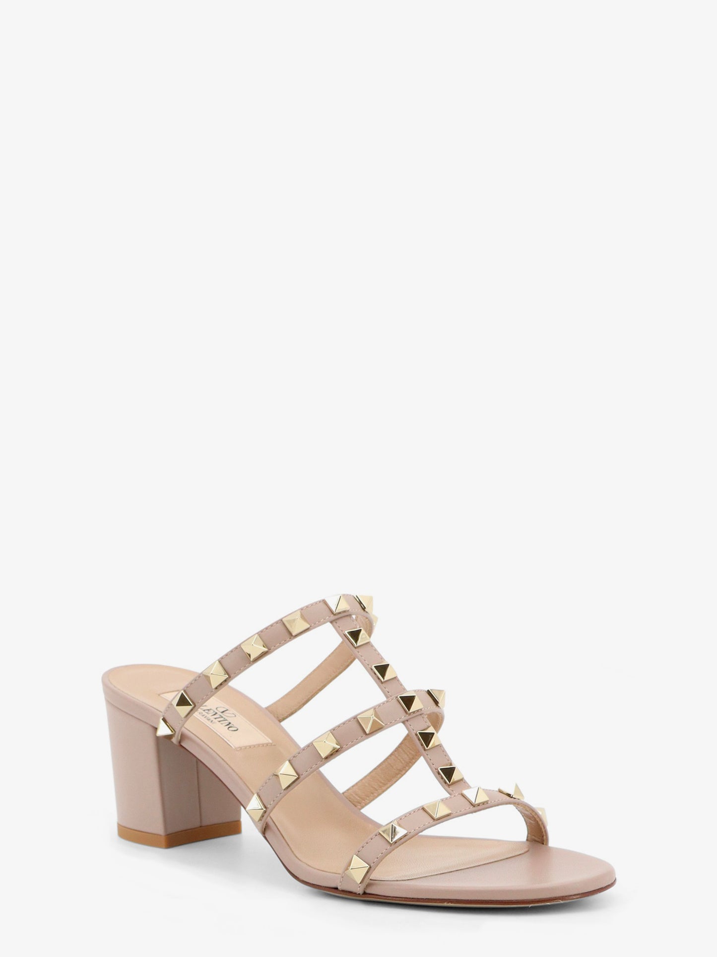 Rockstud leather sandals with iconic all-over studs